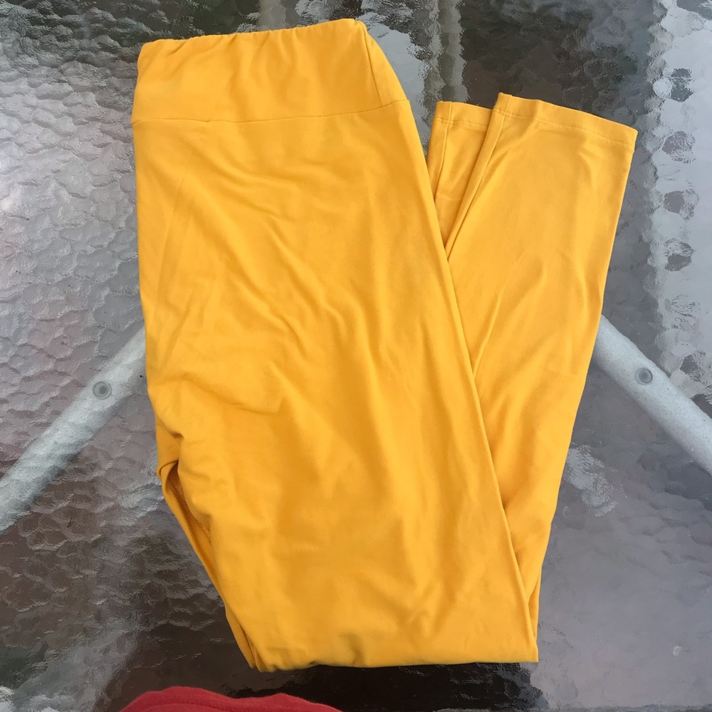 TC LuLaRoe mustard gold leggings